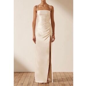 analuisa one shoulder maxi dress yellow Anastasia One Shoulder Modal Midi Dress